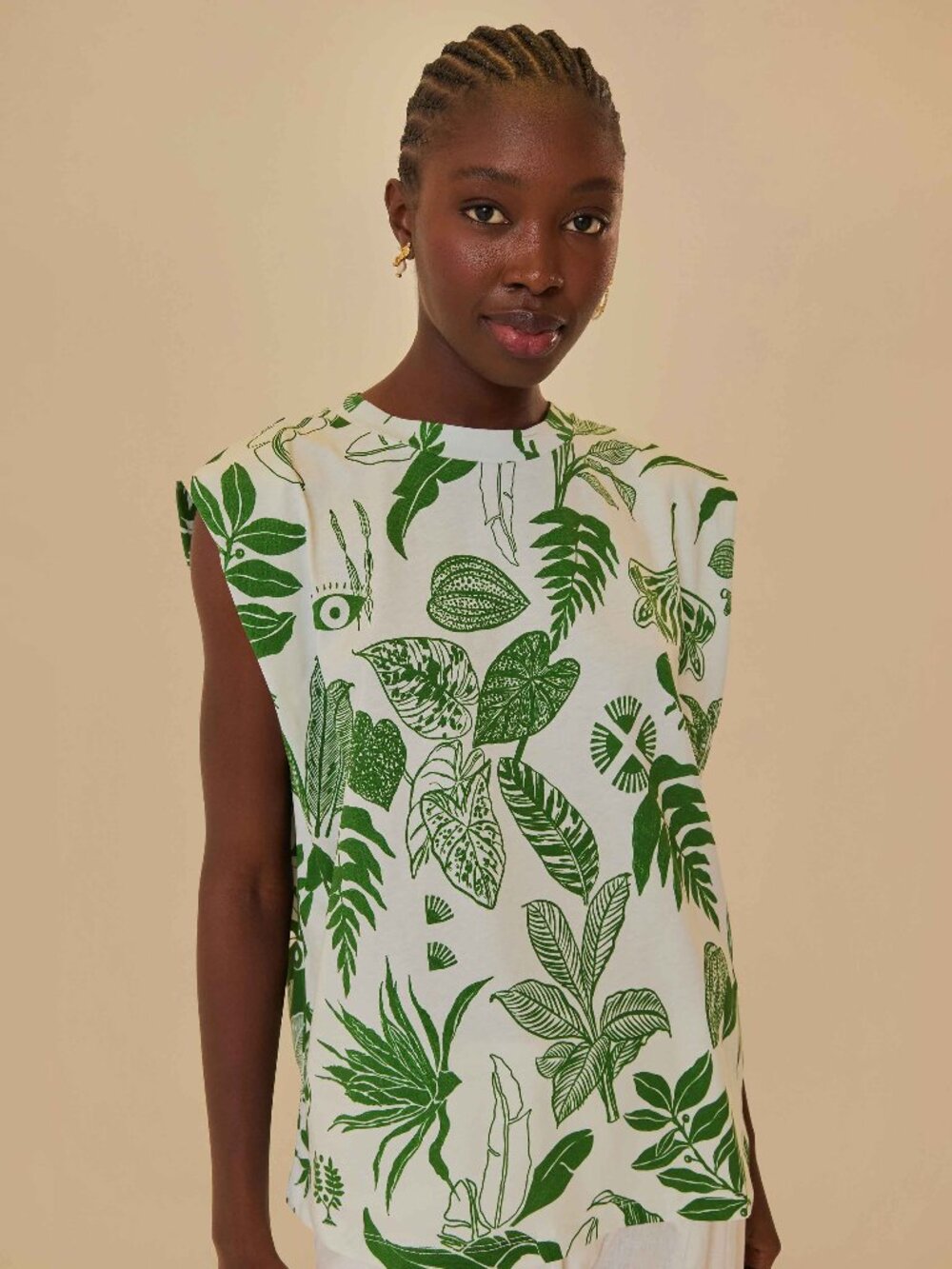 Farm Rio XS Forest Soul Mix T-Shirt NWT 100% Cotton